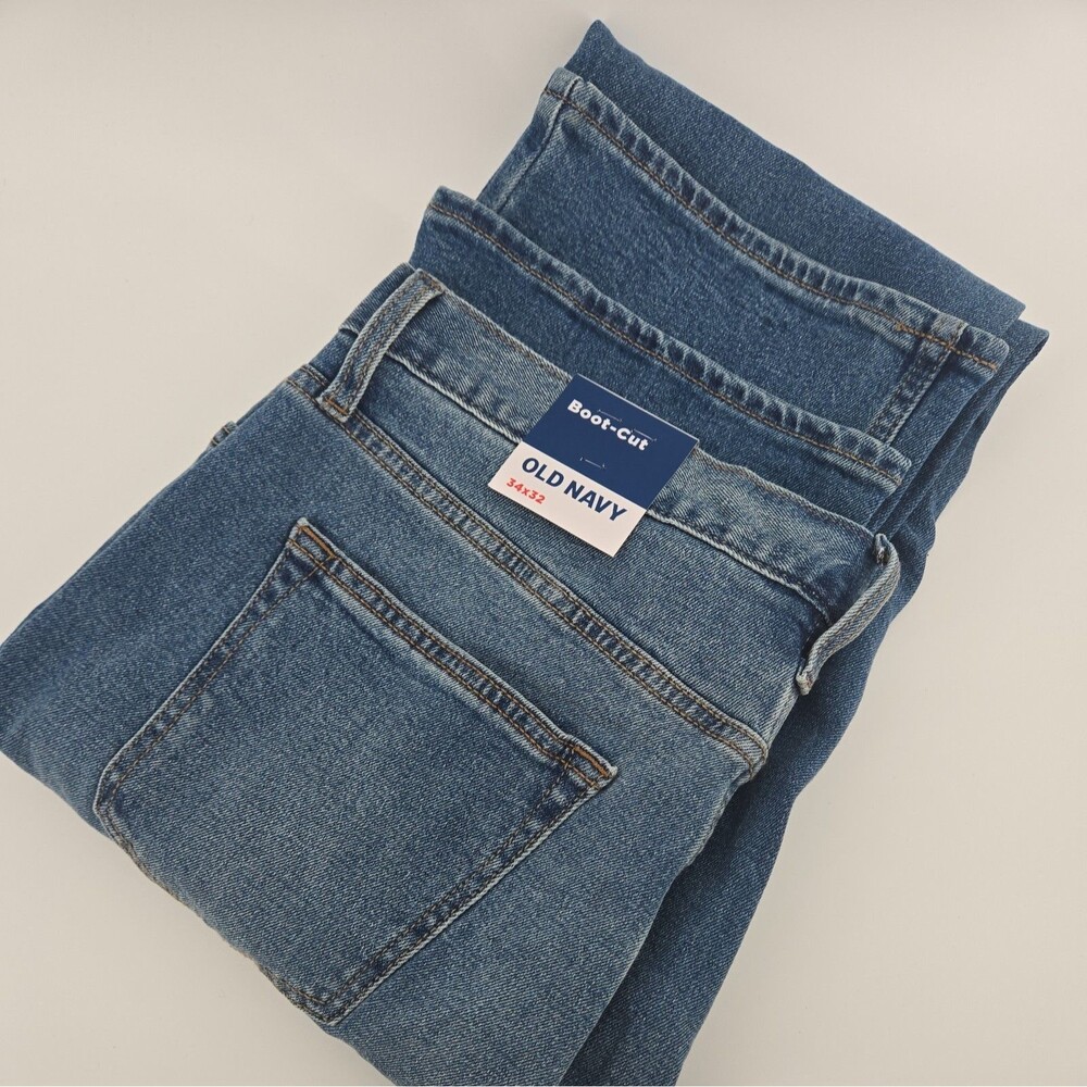 Old Navy Jeans Mens 34x32 Blue Denim Boot Cut Medium Wash Pants Workwear
